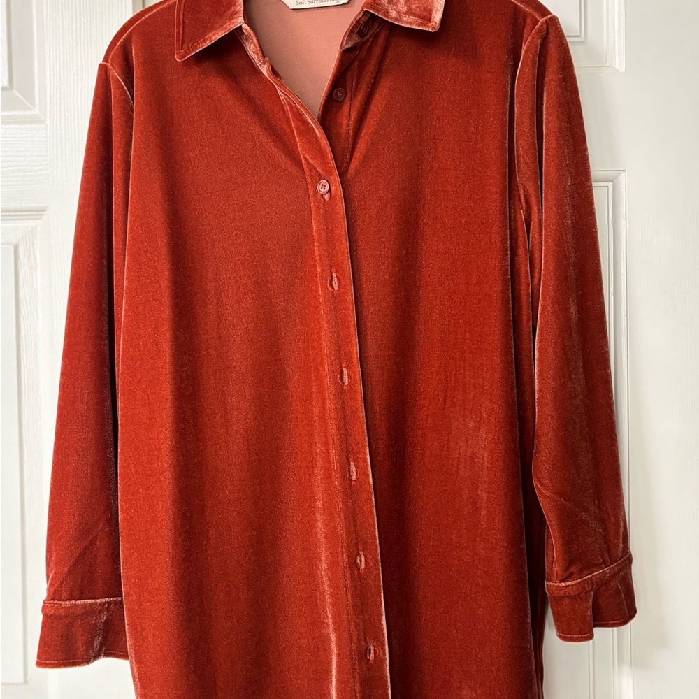 Velvet collared, button tunics.